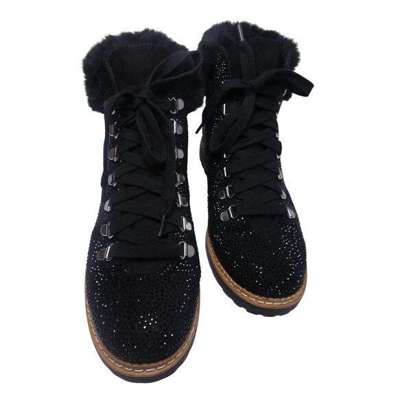 INC International‎ Concepts Pravale 3 Bling Fur Hiking Ankle Boots Size 8.5M - Picture 1 of 9